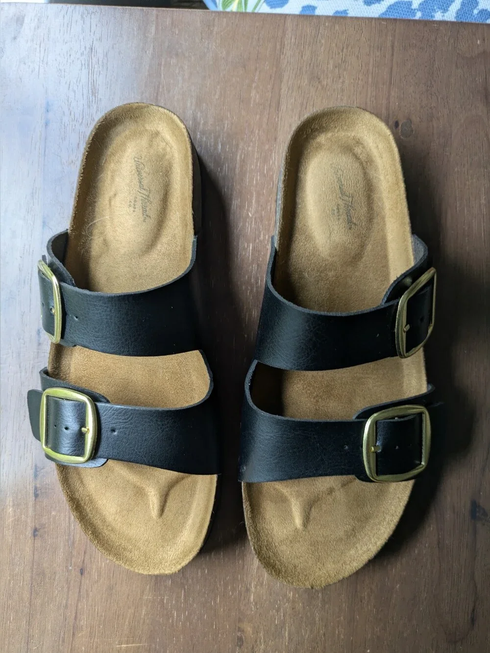 Double-Buckle Cork Footbed Sandals